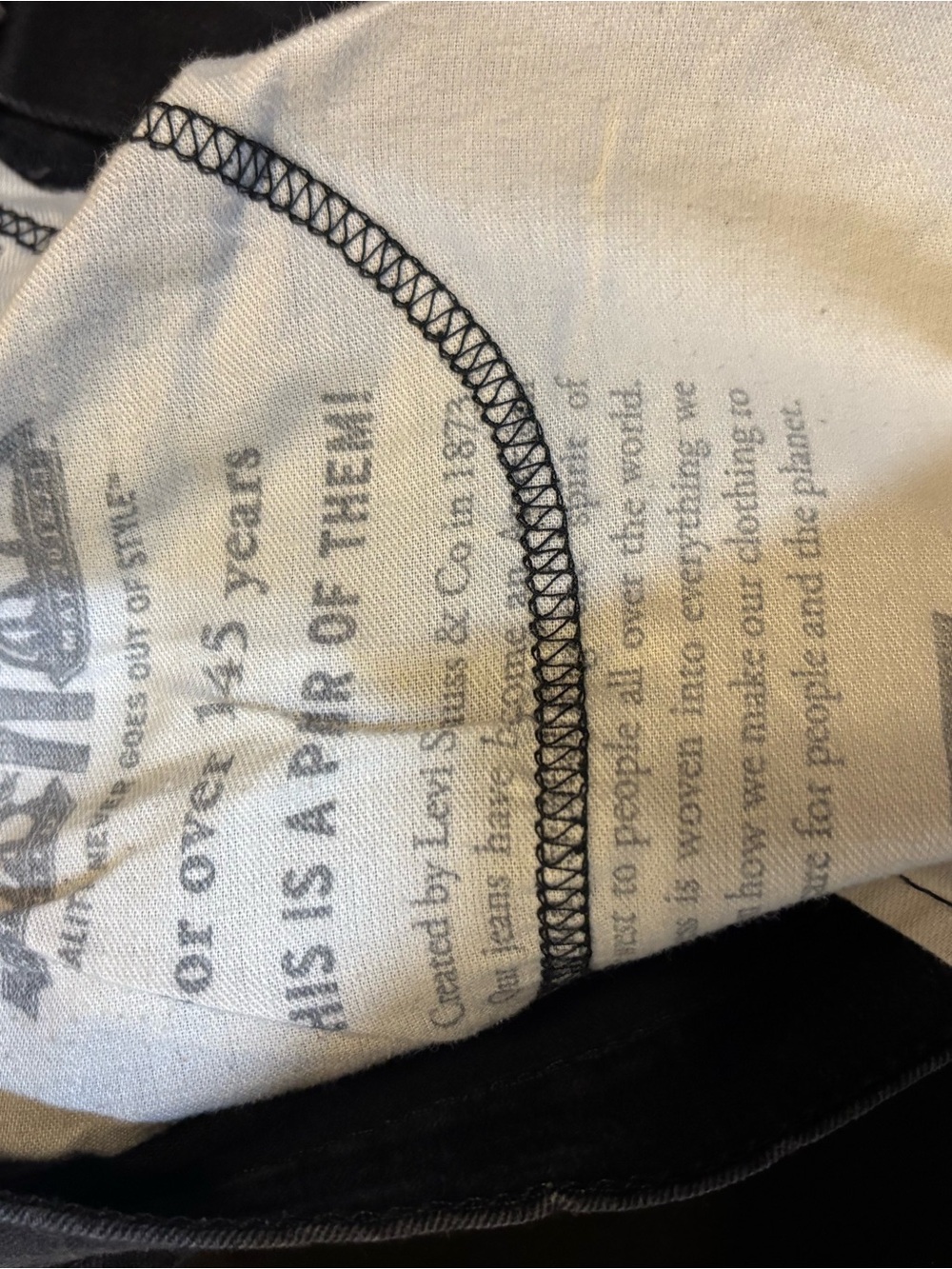 Levi's Black Straight Jeans - Classic Men's Fit - Picture 3 of 6